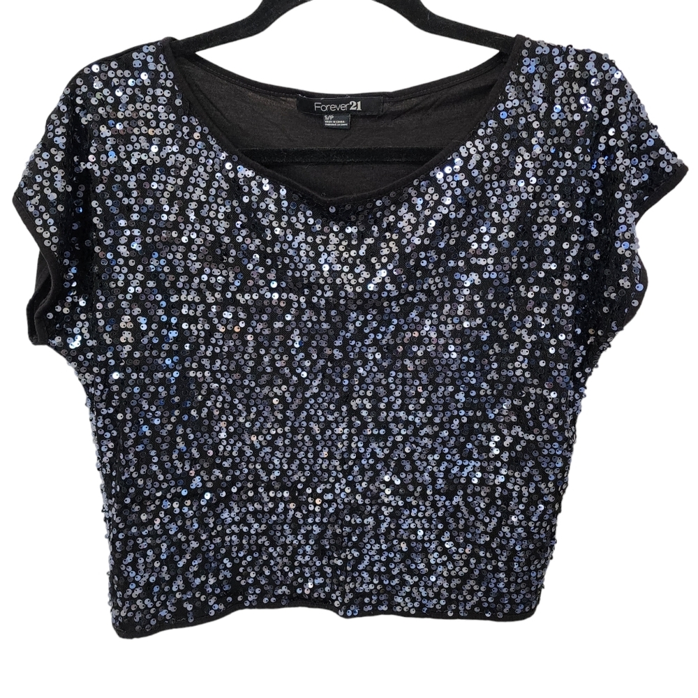 Sequin Crop Top